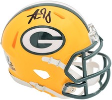 SALE! Aaron Jones Signed Green Bay Packers Yellow Speed Mini Helmet Beckett Wit