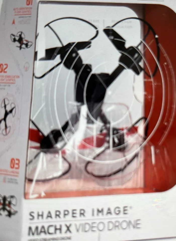Drone de video Sharper Image 10" Mach X con cámara de transmisión 150 pies Radio de vuelo Foto 2 de 4