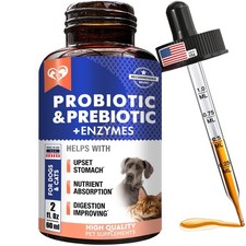 Probiotics Prebiotics with Enzymes for Dogs and Cats Digestive Gut Flora