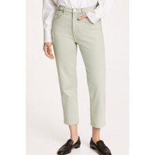 Everlane The Original Cheeky Cropped Green Straight Leg Denim Jeans Size 27