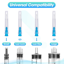 100 Pack 23 Gauge 1 Inch Disposable Needle with Cap, Lab Dispensing Accessori...