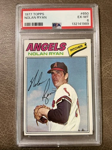 1977 Topps - Nolan Ryan #650 PSA Graded Excellent Mint 6