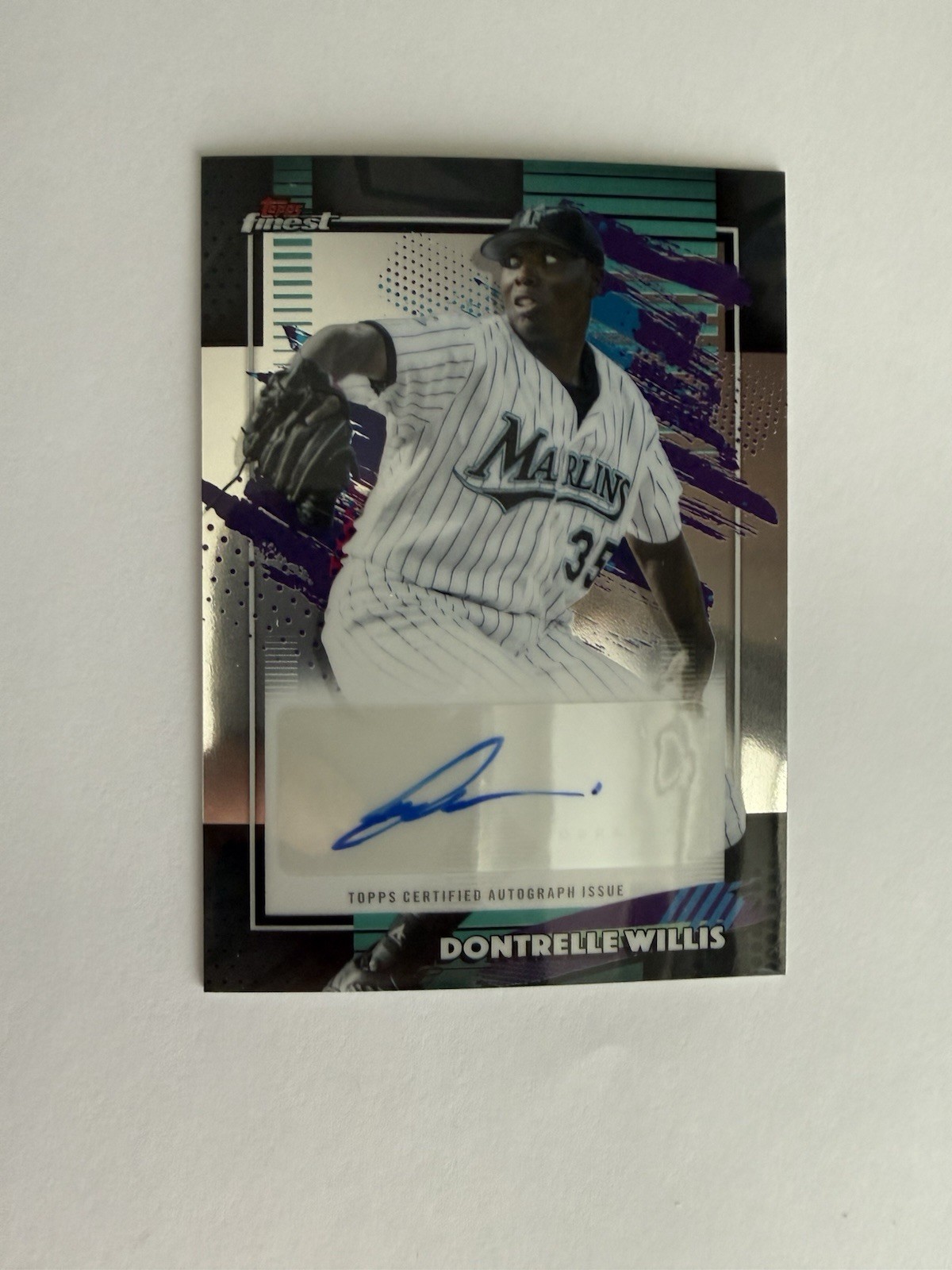 2026 Topps Finest Dontrelle Willis Finest Mega Auto FMA-DWIL Marlins