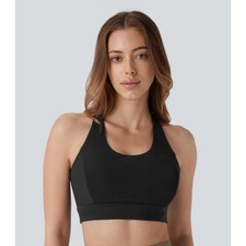 Brand New Halara Women's Size Large Low Support Racerback Yoga Sports Bra