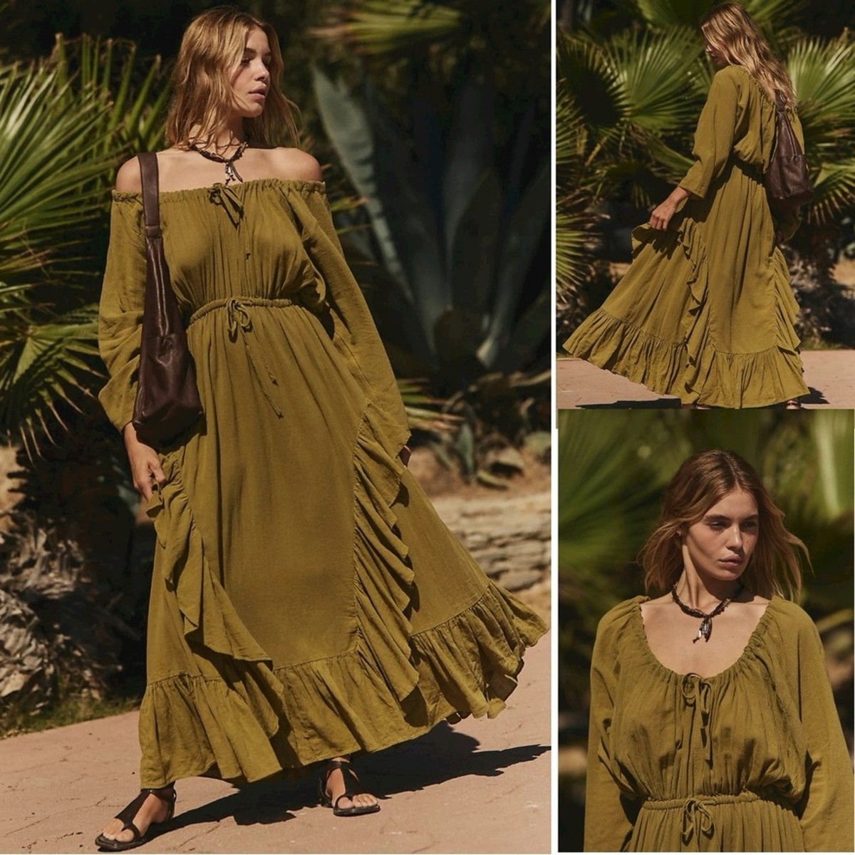 Shore Chic Maxi Dress by free-est at Free People in Green, Size: S