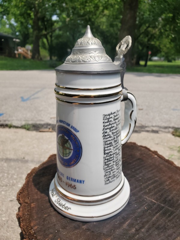Hal Stieber Flight Inspection Group Frankfurt Germany 1963-1965 Military Stein