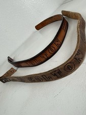 Vintage Child Cowboy Western Hand Tooled Leather Belt  COLTON  Engraved - 2pc