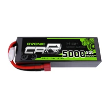 Ovonic 7.4V 50C 5000mAh 2S Lipo Battery T Plug for RC Car Truck 1/10 RC Boat