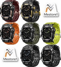 Rugged Case and Band for Apple Watch Men Compatible with Apple Watch Series
