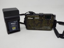 Nikon Coolpix AW100 16.0MP Camo Digital Camera GPS W/ Battery  Charger Working