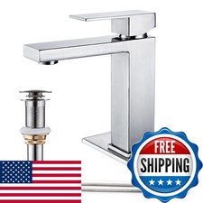 AVSIILE Brushed Nickel Bathroom Faucet, Single Hole Vanity Bath Faucet, Single