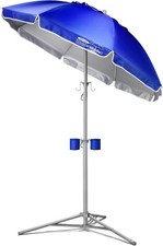 Portable Sun Shade Umbrella Adjustable Outdoor Patio Beach Umbrella, Blue