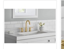 Glacier Bay Dorind 8In Widespread 2 Handle High Arc Bathroom Faucet Gold