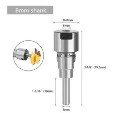 8mm Shank To 8mm Bits Router Collet Extension Engraving Machine Extension Rod