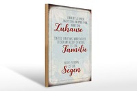 Holzschild Spruch 30X40 Cm Zuhause Familie Segen Geschenk Deko Schild