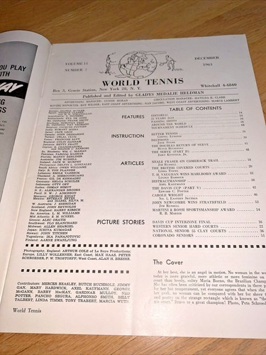 2 WORLD TENNIS MAGAZINE 1963 / 1964 - Mario Bueno and Mike Sangster - Foto 3 di 12