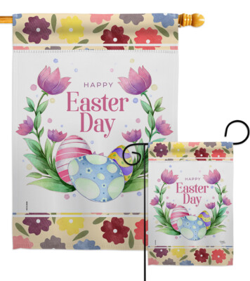 Joyful Easter Garden Flag Spring Decorative Small Gift Yard House Banner