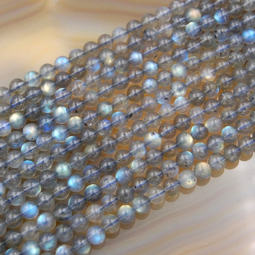Natural Labradorite Gemstone Round Beads 15.5" Strand - Picture 11 of 28