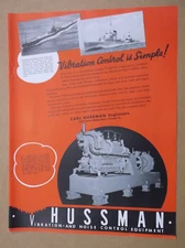 1942 HUSSMAN VIBRATION & Noise CONTROL Magazine AD ~ CHICAGO Pneumatic TOOL Co.