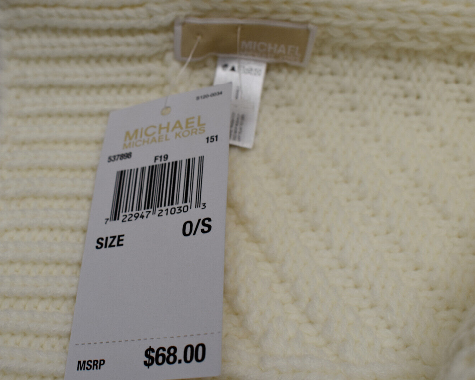 Michael Kors Cable Knit Scarf In Cream 537898 New! NWT eBay