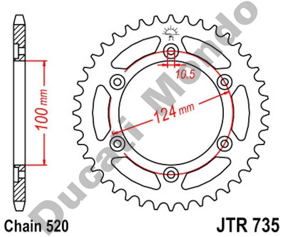 Piñón trasero 38 dientes JT acero para Ducati Monster Supersport 851 888 907 Paso Foto 2 de 2