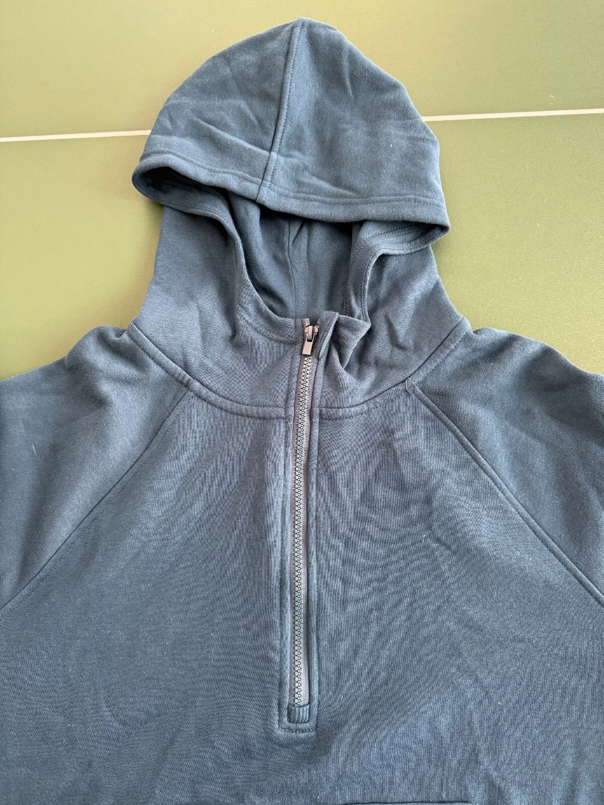 VETEMENTS Felpa con cappuccio mezza zip a costine Member's Mark DONNA ottime condizioni lu blu taglia Large