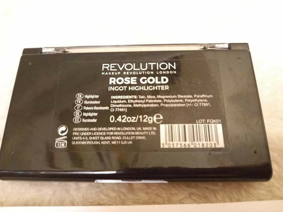 Genuine Revolution Makeup London Ingot Highlighter Palette 12G in Rose Gold  - Image 3 of 3