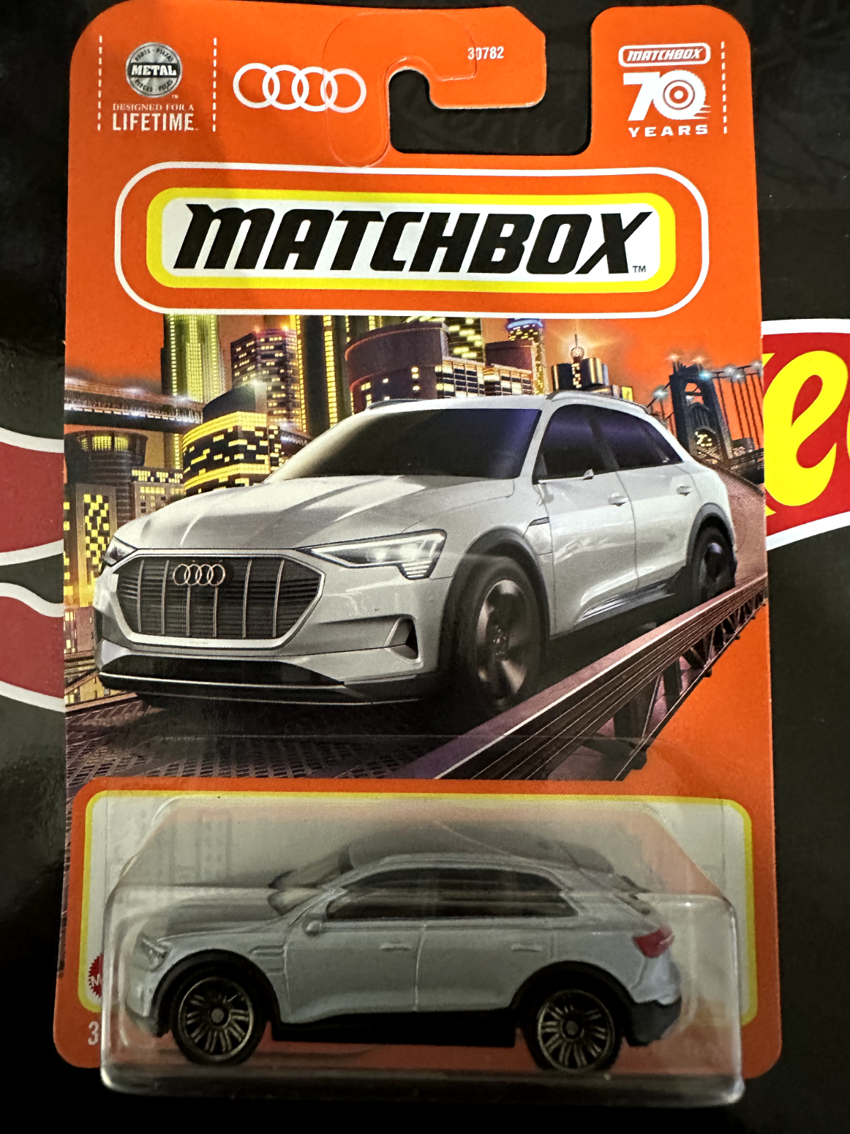 Audi e-tron Silver Matchbox 70 Years 1/100 Scale Diecast Model HKW73