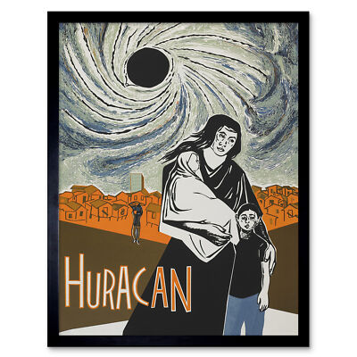 Cortes Film Huracan Hurrikan Puerto Rico Joey Friends Wandkunstdruck gerahmt