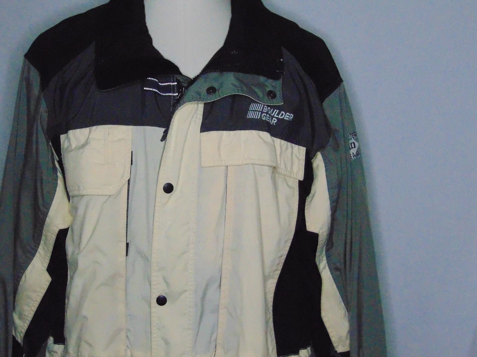 Boulder Gear XO Ski Jacket Mens L VTG Lightweight Full Zip Nylon Mesh Pockets - Image 2 of 4