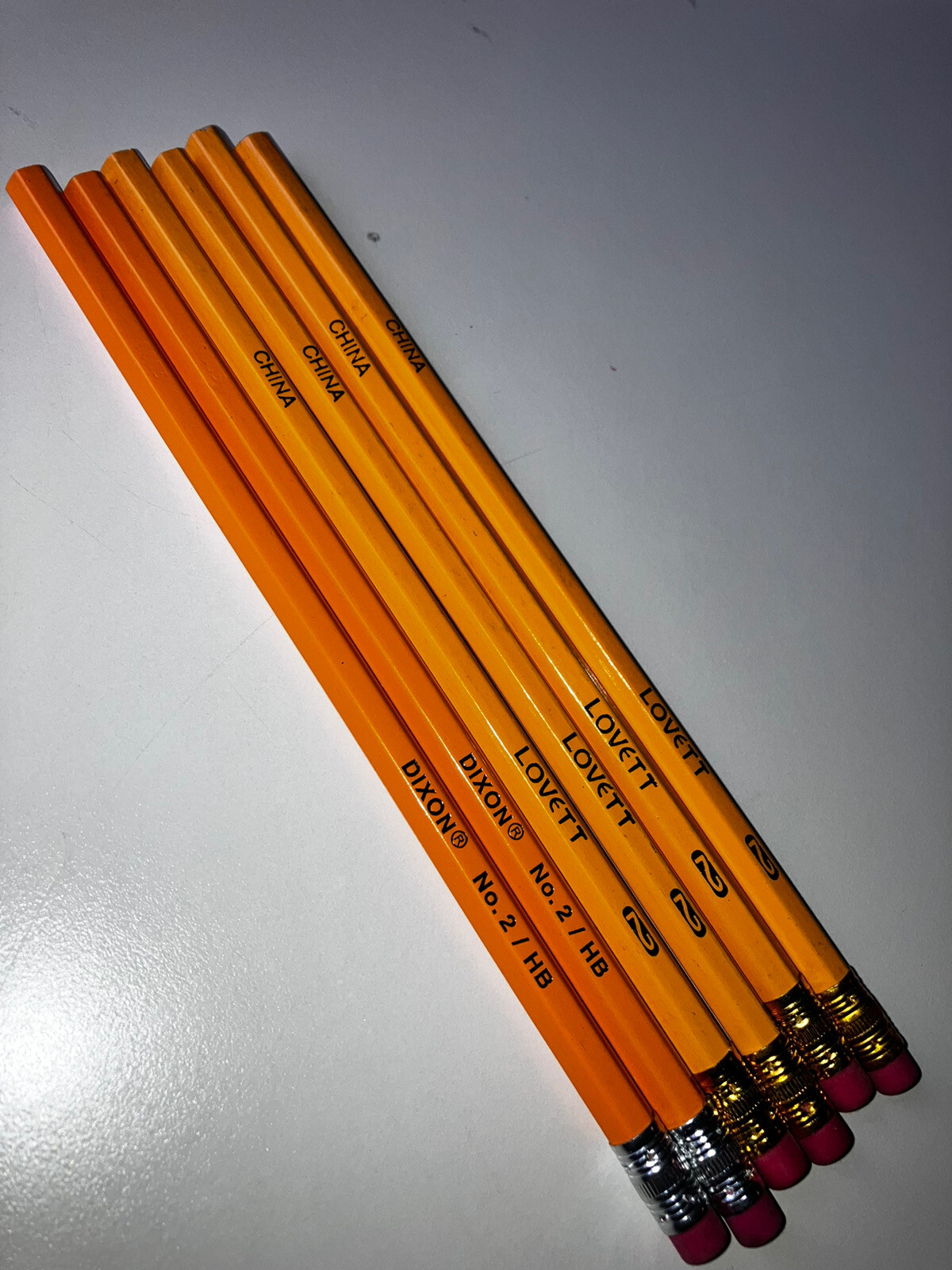 Pencils Dixon and Lovett #2 Unsharpened Lot of 6, New Old Stock-image