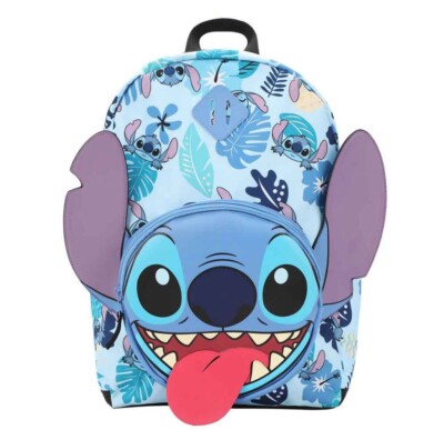 Lilo & Stitch Big Face Stitch 3D Backpack by Bioworld Disney Alien 626 Ohana