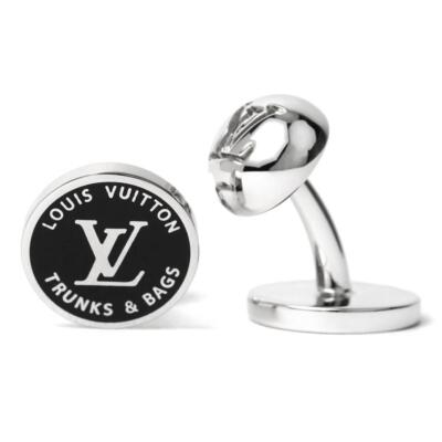 Louis Vuitton Authentic Cufflink LV Award S00 M00912 Black Louis Vuitton Authentic Cufflink LV Award S00 M00912 Black