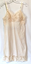 Vanity Fair 1950s Vintage Nylon Laced Top Nightgown 34 Small Ivory