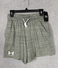 Under Armour Mens Rival Terry Shorts 6" Inseam Grove Green Small New With Tag's.