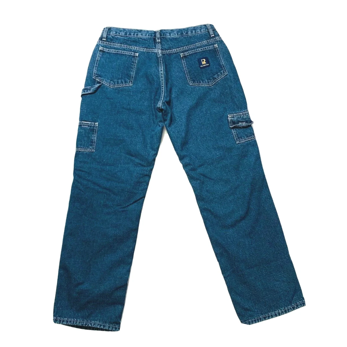 Real Work Wear Flannel Fleece Lined Carpenter Jeans Relaxed