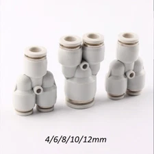 Nylon Pneumatic Y Shape Hose Tube Inline Push Fit Connector Air Line Airline