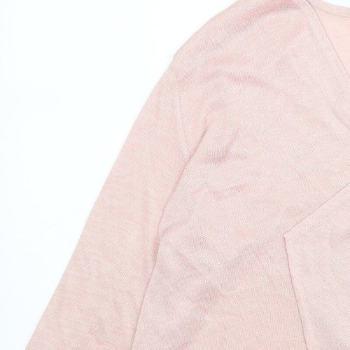 H&M Womens Pink V-Neck Polyester Blend Cardigan Size L - Picture 8 of 12