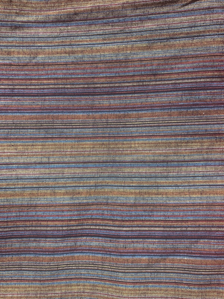 Tecido de algodão listrado artesanal 75x56"" - Imagem 3 de 4