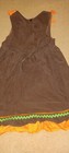 Rare Editions Girls 6x Jumper Dress W/ Turkey  Thanksgiving Brown Corduroy Ruffl — photo 5