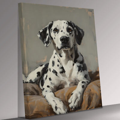 Spotted Dalmatian Dog Canvas Print Wall Art UK