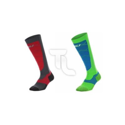 2xu Elite Alpine Kompressionssocken MA3364 Herren grün rot NEU