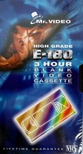 Mr Video VHS  E-180 (3 Hour) Hi-Grade Blank Tape ~ NEW & SEALED