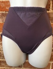 Rhonda Shear Purple Grape Mesh Inset Brief Panties Full Coverage NEW