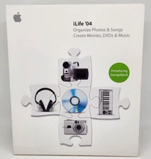 ILIFE 04 MAC IPHOTO4 ITUNES4 IDVD4 GARAGE BAND BIG BOX M9364LL/A MACINTOSH APPLE