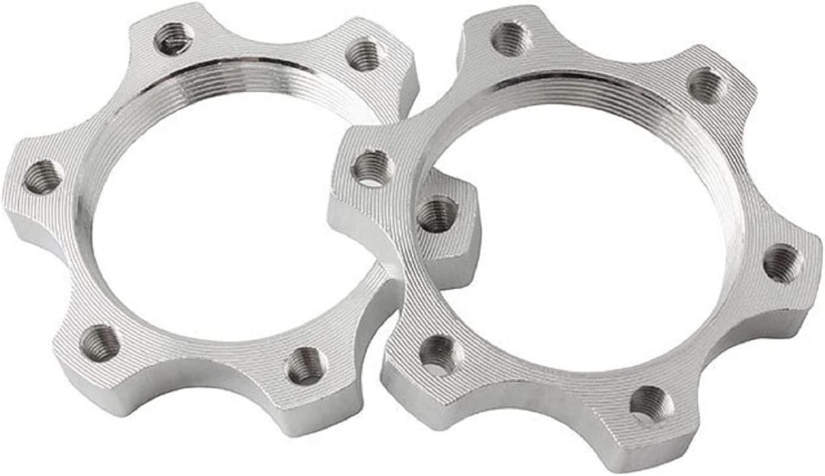 2pcs Bike Freewheel Threaded Hubs Disc Bolt Flange Adapter