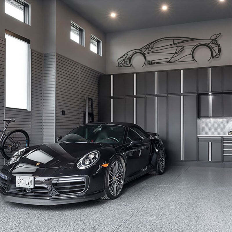 Wall Art Home Decor 3D Acrylic Metal Car Auto Poster USA Silhouette  2019 600LT