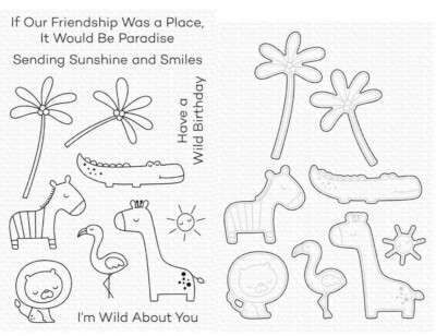My Favorite Things Paradise Pals Stamp & Die-namics Sets, CS650/MFT2192 ...