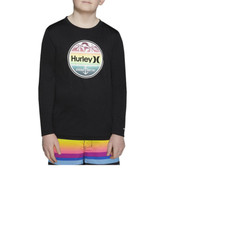 Hurley Long Sleeve Dri-Fit UPF 50 Shirt Black, Boy's Swim Top, SELECT SIZE