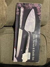 Silver Collection Cake Server  Knife Set